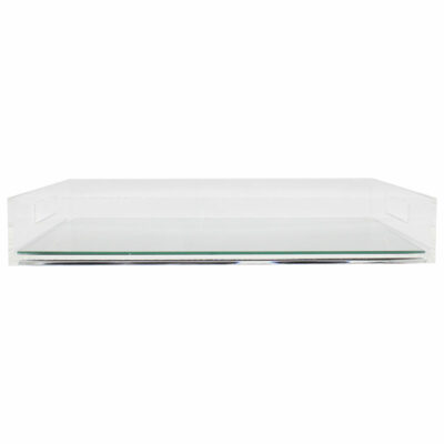 Perspex Modern Tray with Mirror Base