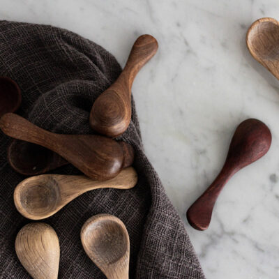 Wooden Salt & Pepper Spoon, Set of 2