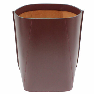 Leather Waste Paper Bin