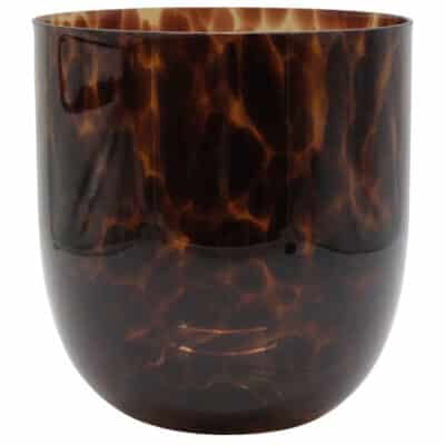 Tortoiseshell Glass Curved Vase