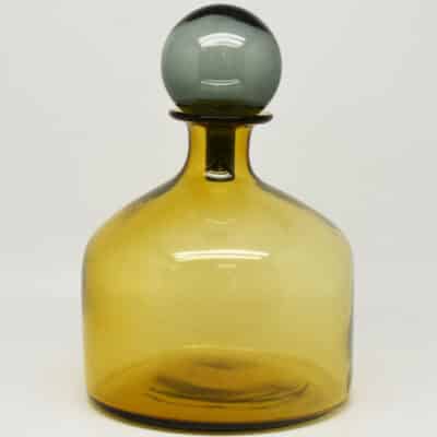Amber Bottle with Grey Stopper