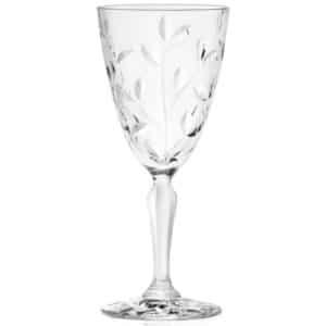 Crystal Leaf Wine Glass, Set of 6