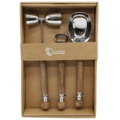 Wooden Handle Bar Set
