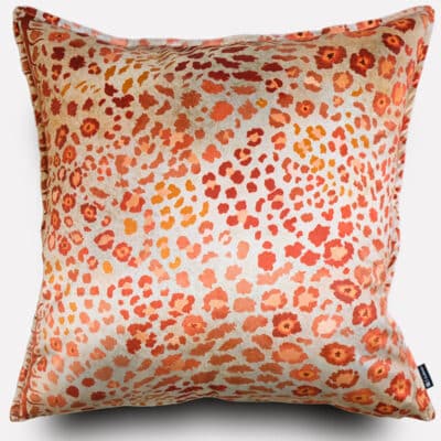 Safari Spot Coral Velvet Cushion Cover