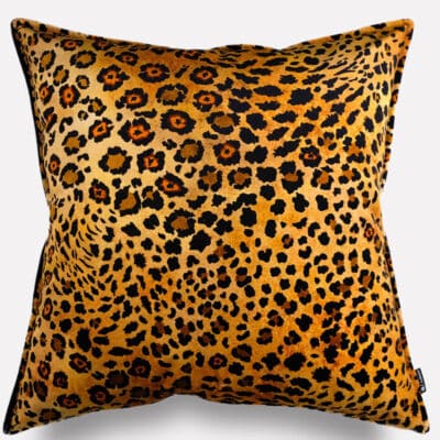 Safari Spot Gold Velvet Cushion Cover