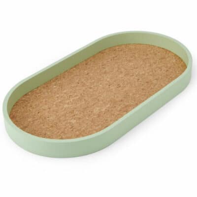 Idilica Oval Serving Tray with Cork Veneer Base